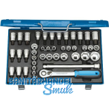 GEDORE Steckschl�ssel-Satz ITX19 INU-20 1/2"vierkant m. Umschaltknarre 42-teilig