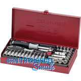 WGB Steckschl�ssel-Satz 1/4" vierkant mit Umschaltknarre 36-teilig