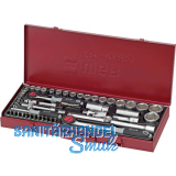 WGB Steckschl�ssel-Satz No. 3920 1/4"+1/2" vierkant mit Umschaltknarre 56-teilig