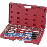 WGB Steckschl�ssel-Satz 1/4"+1/2" vierkant mit Umschaltknarre 65-teilig