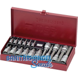 WGB Steckschl�ssel-Satz 3910 1/4" und 1/2" Innensechskant 18-teilig