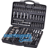 WGB Steckschl�ssel-Satz 3983 1/4" + 3/8" + 1/2" mit Umschaltknarren 171-teilig