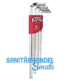 HAFU Sechskant Stiftschl�ssel-Satz extra lang ISO2936 im Clip Gr. 1,5-10mm 9-tlg