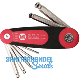 HAFU Sechskant Stiftschl�ssel mit Kugelkopf im Klapphalter Serie 472 7-teilig