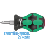 WERA Vergaser-Schraubendreher Stubby 350 PH 02/25 mm Phillips