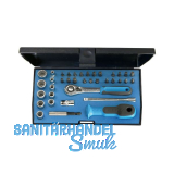 GEDORE Steckschl�ssel-Satz D20KMU 1/4"vierkant mit Umschaltknarre 37-teilig