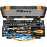 BETA Steckschl�ssel-Satz 900/C24 1/4"vierkant mit Umschaltknarre 30-teilig
