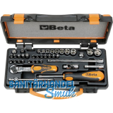 BETA Steckschl�ssel-Satz 900/C11 1/4"vierkant mit Umschaltknarre 36-teilig