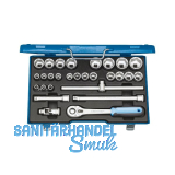 GEDORE Steckschl�ssel-Satz 19 VMU-10 1/2"vierkant mit Umschaltknarre 28-teilig