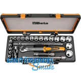 BETA Steckschl�ssel-Satz 920A/C20X 1/2"vierkant mit Umschaltknarre 25-teilig