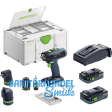 FESTOOL Akku-Bohrschrauber T 18+3 HPC 4,0 I-Set 18 Volt / 4,0 Ah (IEC) Li-Ion