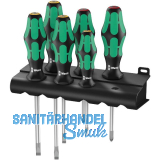 WERA Schraubendreher-Satz 334/6+Rack Schlitz/Phillips 6-teilig