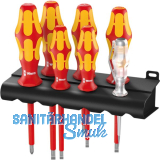 WERA VDE-Schraubendreher-Satz 160I/7+Rack Schlitz/Phillips 7-teilig