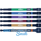 WIHA Steckschl�ssel-Satz m. Magnet 1/4"sechskant f. Au�ensechskant 6-tlg.