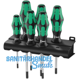 WERA Schraubendreher-Satz 367/6 BO Torx� mit Bohrung 6-teilig