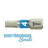 WERA Bit-Einsatz Edelstahl 3840/1TS 1/4"sechskant 4.0/25 mm Innensechskant