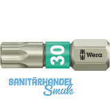 WERA Bit-Einsatz Edelstahl 3867/1TS 1/4"sechskant TX30/25 mm Torx�