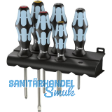 WERA Schraubendreher-Satz 3334/3350/3355/6 Edelstahl PH/PZ/Schlitz 6-teilig