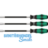 WERA Schlauchklemmen-Schraubendreher-Satz 391/3 Au�ensechskant 3-teilig