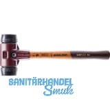 HALDER Schonhammer Temperguss Kopf � 40 mm Gummi schwarz Hickory Stiel