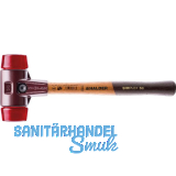 HALDER Schonhammer Temperguss Kopf � 40 mm Plastik rot Hickory Stiel