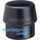 HALDER Schonhammer-Einsatz Kopf � 60 mm Gummi schwarz