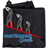 KNIPEX Wasserpumpenzangen-Set Cobra 001955S9, 3-teilig in Rolltasche SW 30-60 mm