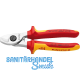 KNIPEX Kabelschere VDE 9516 f�r Kabel 15 mm/50 mm�, 2K-Griff, L=165 mm