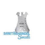 STUBAI Anrei�schablone 140x100x1.3 mm Ma�einteilung 5-100 mm in 5 mm Schritten