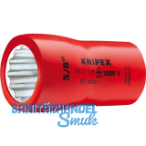 KNIPEX Steckschl�ssel-Einsatz isoliert 9837, 3/8" mit 12-kant, SW 5/16"
