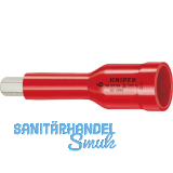 KNIPEX Steckschl�ssel-Einsatz isoliert 9839, 3/8" f�r Innensechskant, SW 6 mm