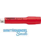 KNIPEX Verl�ngerung isoliert 1/2" Type 9845, mit Innen-/Au�envierkant, L=125 mm