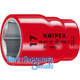 KNIPEX Steckschl�ssel-Einsatz isoliert 9847, 1/2" f�r 6-kant, SW 27 mm