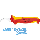 KNIPEX Kabelmesser VDE 985513 Hakenklinge f. Sektorkabel Klinge 28mm, L=190mm