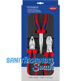 KNIPEX Zangenset 3-teilig Kombizange, Seitenschneider, Flachrundzange