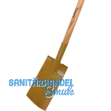 SONNECK Gartenspaten Gold mit Tritt und T-Stiel Gr��e 280 x 180 mm