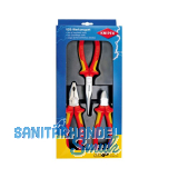 KNIPEX Zangen-Set VDE Elektro-Paket 3-tlg.Kombi-Flachrundzange, Seitenschneider