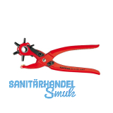KNIPEX Revolverlochzange mit 6 auswechselbaren Lochpfeifen L�nge 220 mm