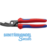 KNIPEX Kabelschere m. Doppelschneide 9512 Kabel 20mm/70mm�, 2K-Griff, L=200 mm