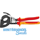 KNIPEX VDE-Kabelschneider 3-Gang Ratschenprinzip L�nge 320mm f�r Kabel � 60 mm