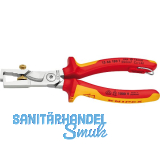 KNIPEX Abisolierzange mit Kabelschere StriX VDE 1366T, mit Befestigungs�se