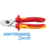 KNIPEX Kabelschere VDE 9516 T f�r Kabel 15 mm/50 mm� 2K-Griff mit �se L=165 mm