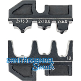 KNIPEX Crimpeinsatz 974918, Twin-Aderendh�lsen f�r 2 Leitern 2x6/2x10/2x16 mm�