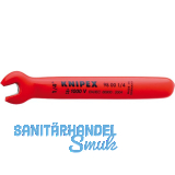 KNIPEX Einmaulschl�ssel isoliert Zoll, SW 1/4", Maulstellung 15�, L=108 mm