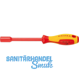 KNIPEX VDE-Steckschl�ssel gerade 9803, SW 8 mm, 2K-Griff isoliert, L=237 mm