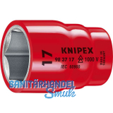KNIPEX Steckschl�ssel-Einsatz isoliert 9837, 3/8" f�r 6-kant, SW 12 mm