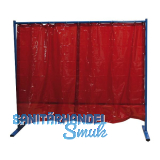 KEMPER Schwei�erschutzwand 1-teilig Breite 2.10 m rot