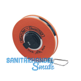 RICHTER Stahlma�band Metri 20 m wei�lackiert in Kapsel Anfang A Genauigkeit II