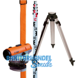 NEDO Nivellier-Set F32 mit Teleskoplatte und Stativ IP54