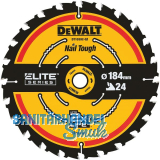 DEWALT Kreiss�geblatt HW � 184x1,65x16 mm Z24 Wechselzahn (WZ) positiv